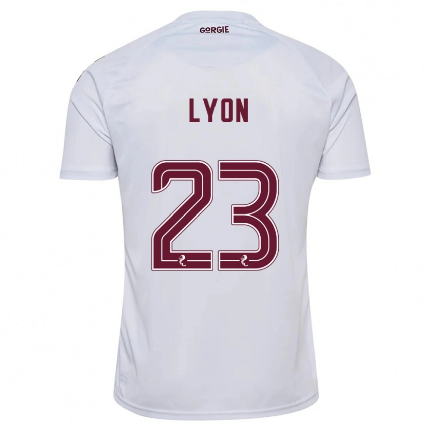 Danxen Herren Jack Lyon #23 Weiß Burgunderrot Auswärtstrikot Trikot 2025/26 T-Shirt Österreich
