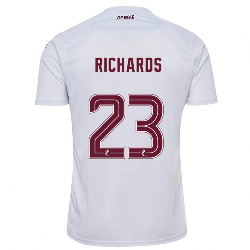 Danxen Herren Jackie Richards #23 Weiß Burgunderrot Auswärtstrikot Trikot 2025/26 T-Shirt Österreich