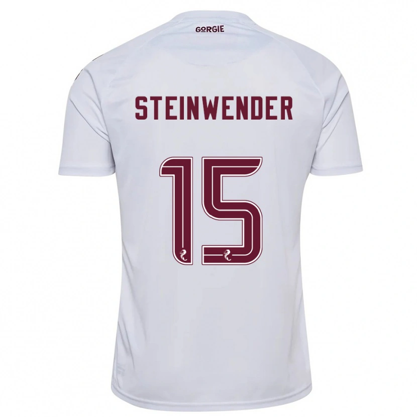 Danxen Herren Michael Steinwender #15 Weiß Burgunderrot Auswärtstrikot Trikot 2025/26 T-Shirt Österreich