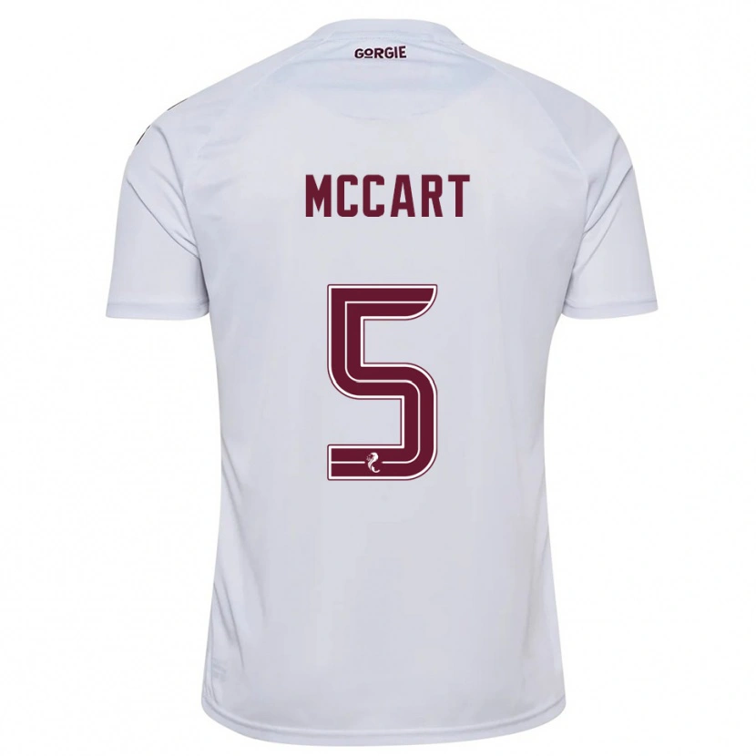 Danxen Herren Jamie Mccart #5 Weiß Burgunderrot Auswärtstrikot Trikot 2025/26 T-Shirt Österreich