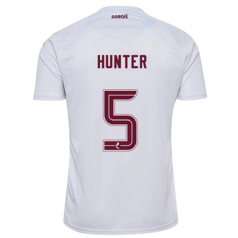 Danxen Herren Georgia Hunter #5 Weiß Burgunderrot Auswärtstrikot Trikot 2025/26 T-Shirt Österreich