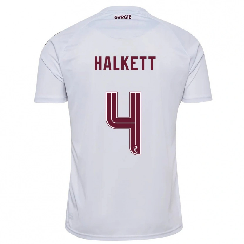 Danxen Herren Craig Halkett #4 Weiß Burgunderrot Auswärtstrikot Trikot 2025/26 T-Shirt Österreich