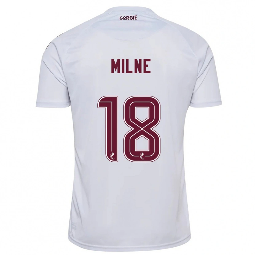 Danxen Herren Harry Milne #18 Weiß Burgunderrot Auswärtstrikot Trikot 2025/26 T-Shirt Österreich