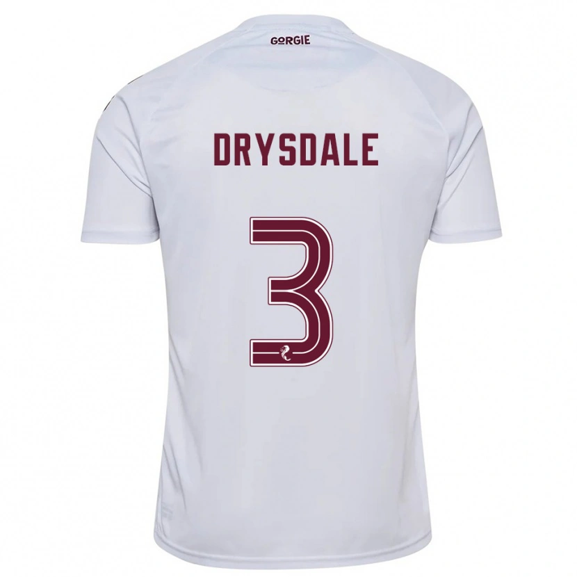 Danxen Herren Ethan Drysdale #3 Weiß Burgunderrot Auswärtstrikot Trikot 2025/26 T-Shirt Österreich