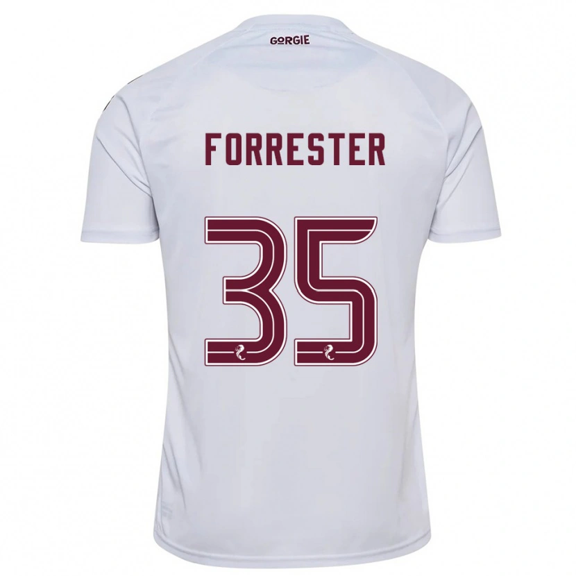Danxen Herren Adam Forrester #35 Weiß Burgunderrot Auswärtstrikot Trikot 2025/26 T-Shirt Österreich