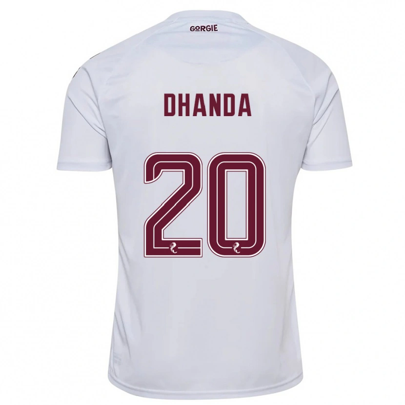 Danxen Herren Yan Dhanda #20 Weiß Burgunderrot Auswärtstrikot Trikot 2025/26 T-Shirt Österreich