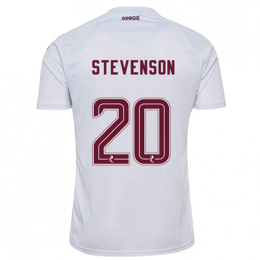 Danxen Herren Gus Stevenson #20 Weiß Burgunderrot Auswärtstrikot Trikot 2025/26 T-Shirt Österreich
