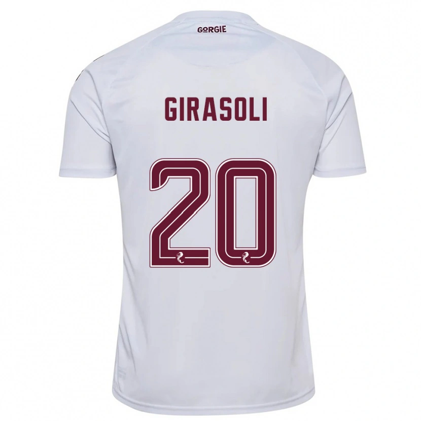 Danxen Herren Carly Girasoli #20 Weiß Burgunderrot Auswärtstrikot Trikot 2025/26 T-Shirt Österreich