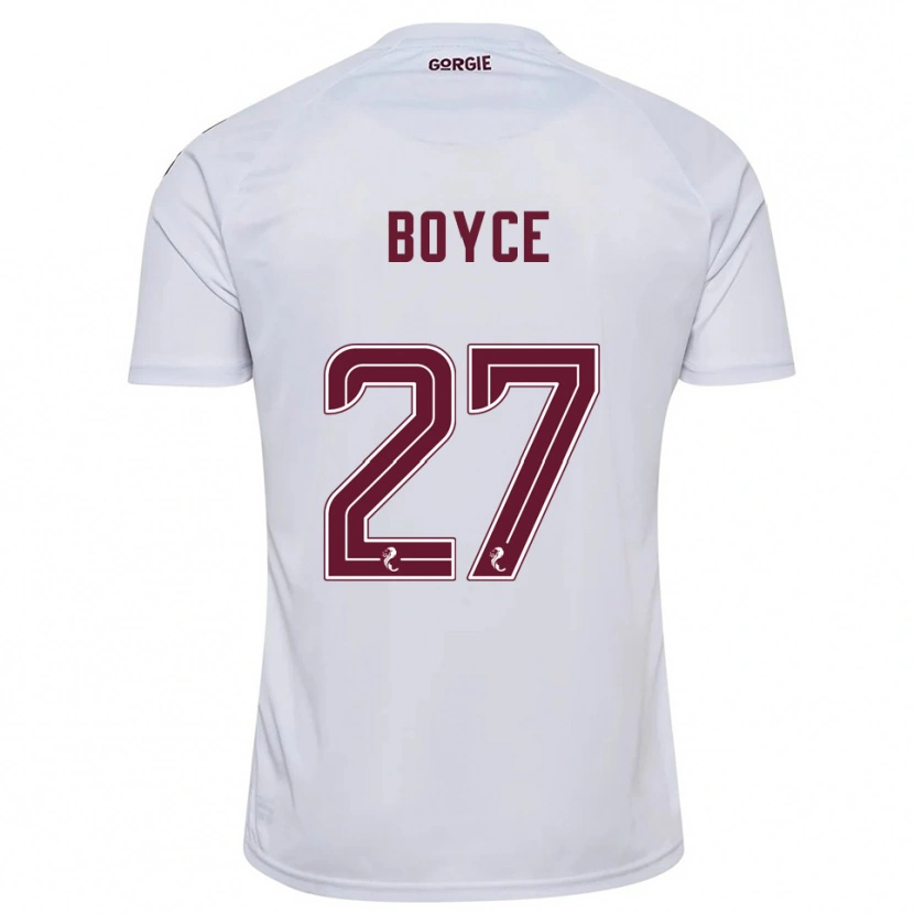 Danxen Herren Liam Boyce #27 Weiß Burgunderrot Auswärtstrikot Trikot 2025/26 T-Shirt Österreich
