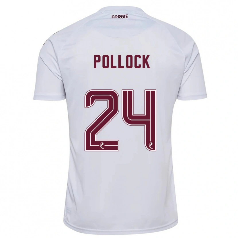 Danxen Herren Finlay Pollock #24 Weiß Burgunderrot Auswärtstrikot Trikot 2025/26 T-Shirt Österreich