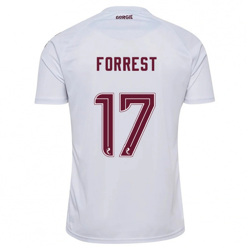 Danxen Herren Alan Forrest #17 Weiß Burgunderrot Auswärtstrikot Trikot 2025/26 T-Shirt Österreich