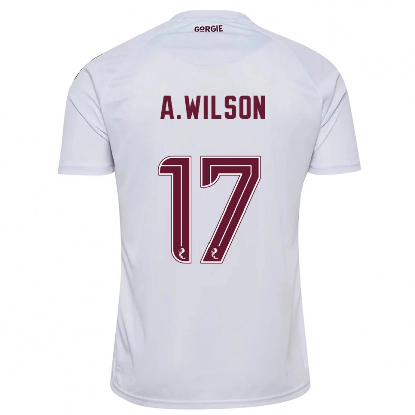 Danxen Herren Alfie Wilson #17 Weiß Burgunderrot Auswärtstrikot Trikot 2025/26 T-Shirt Österreich