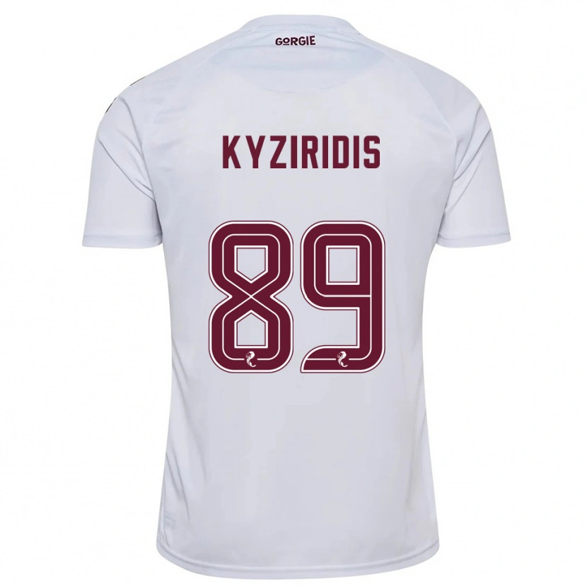 Danxen Herren Alexandros Kyziridis #89 Weiß Burgunderrot Auswärtstrikot Trikot 2025/26 T-Shirt Österreich