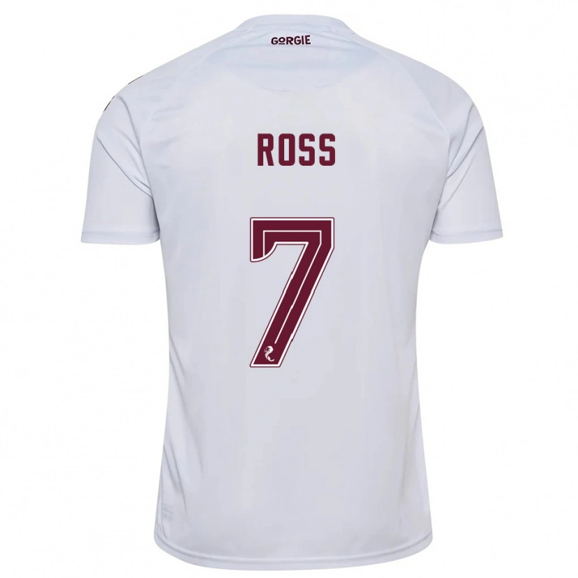 Danxen Herren Mackenzie Ross #7 Weiß Burgunderrot Auswärtstrikot Trikot 2025/26 T-Shirt Österreich