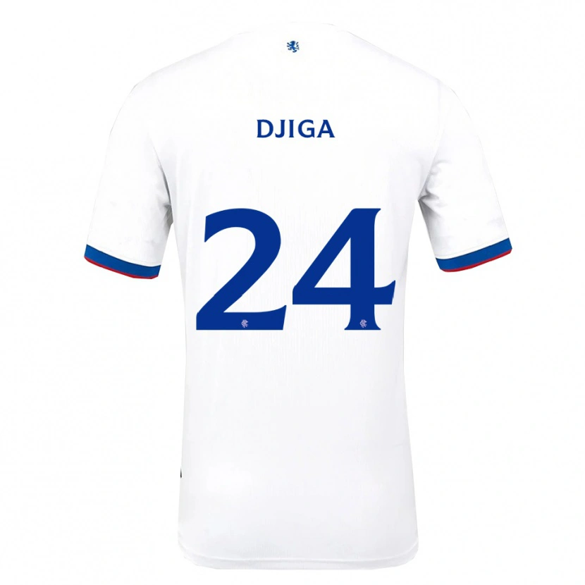 Danxen Herren Nasser Djiga #24 Weiß Rot Blau Auswärtstrikot Trikot 2025/26 T-Shirt Österreich