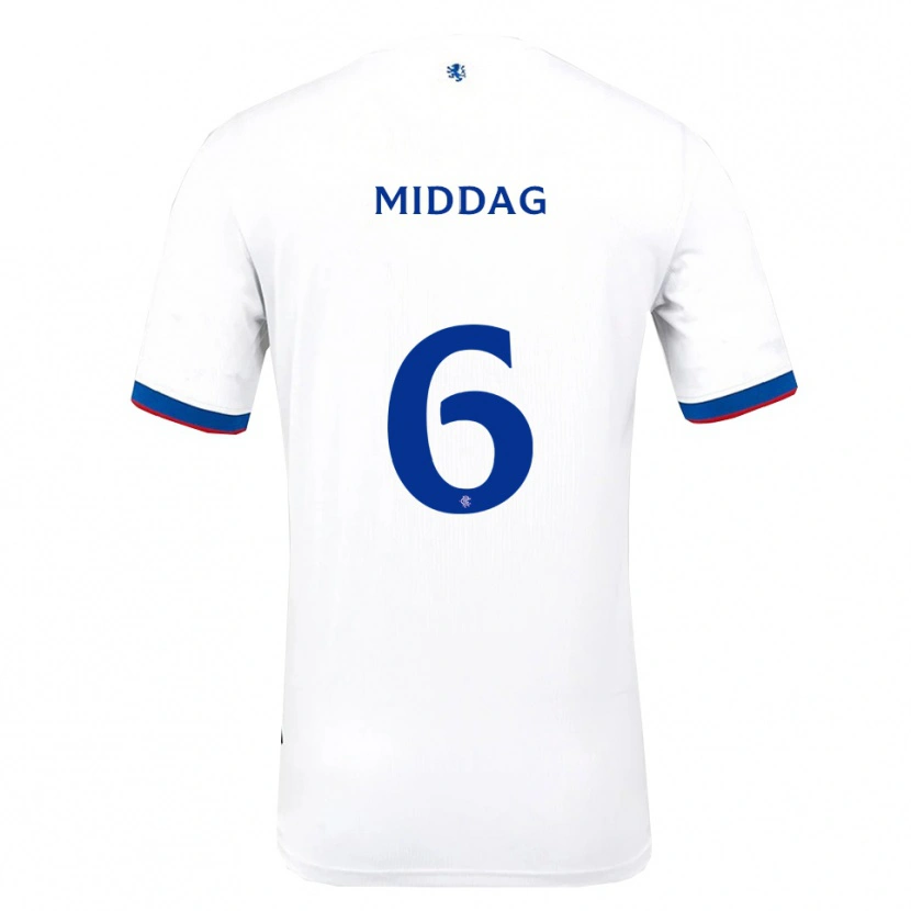 Danxen Herren Tessel Middag #6 Weiß Rot Blau Auswärtstrikot Trikot 2025/26 T-Shirt Österreich