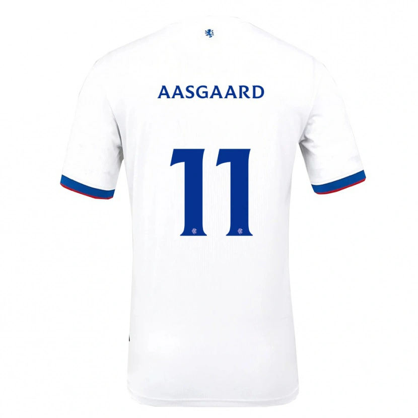 Danxen Herren Thelo Aasgaard #11 Weiß Rot Blau Auswärtstrikot Trikot 2025/26 T-Shirt Österreich