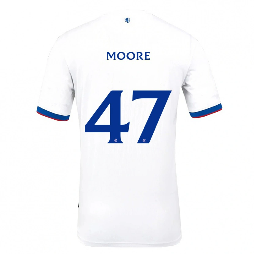 Danxen Herren Mikey Moore #47 Weiß Rot Blau Auswärtstrikot Trikot 2025/26 T-Shirt Österreich