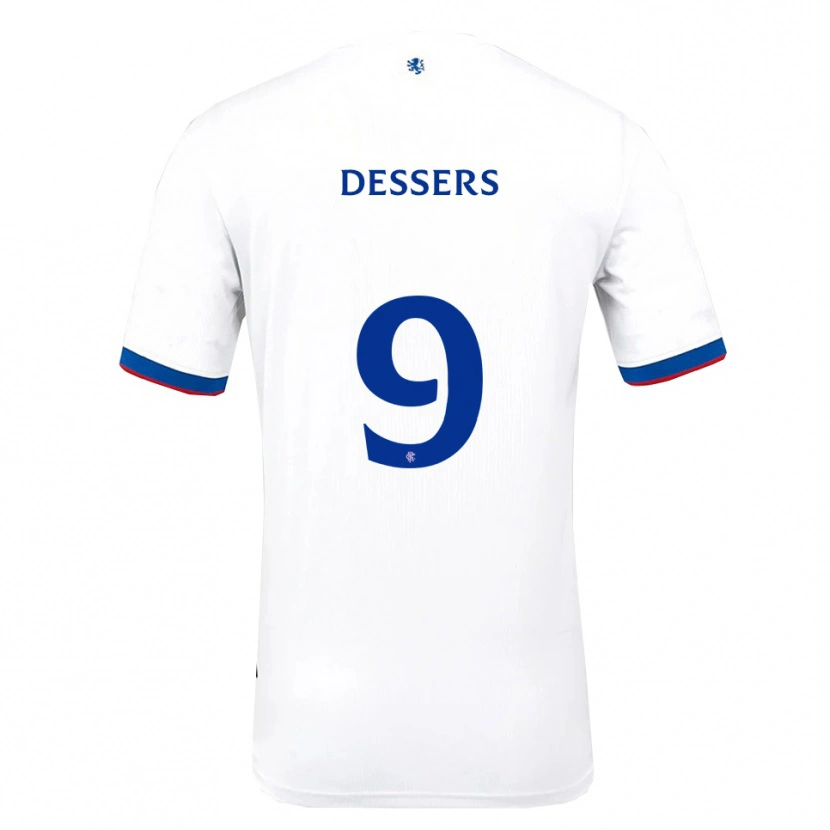 Danxen Herren Cyriel Dessers #9 Weiß Rot Blau Auswärtstrikot Trikot 2025/26 T-Shirt Österreich