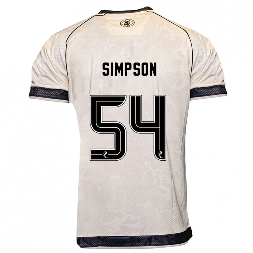 Danxen Herren Finlay Simpson #54 Weiß Schwarz Auswärtstrikot Trikot 2025/26 T-Shirt Österreich