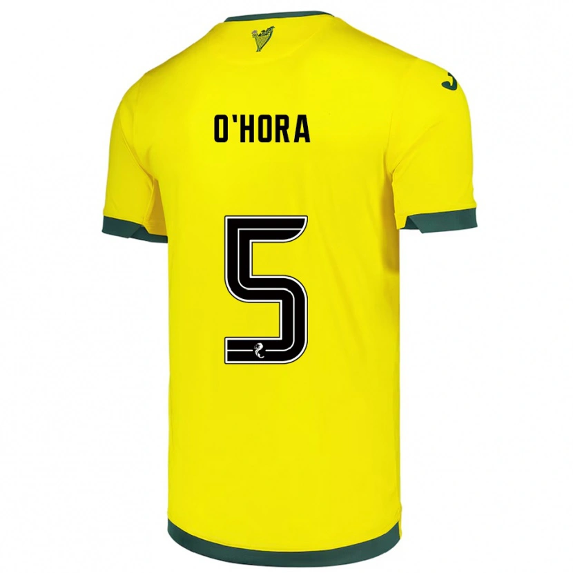 Danxen Herren Warren O'hora #5 Gelb Grün Auswärtstrikot Trikot 2025/26 T-Shirt Österreich