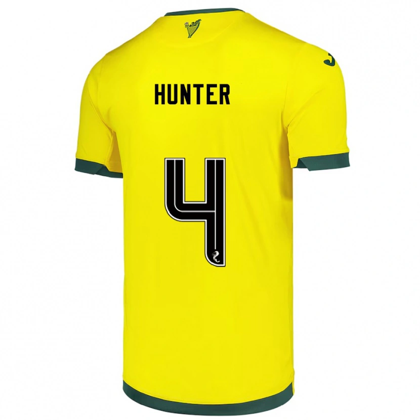 Danxen Herren Siobhan Hunter #4 Gelb Grün Auswärtstrikot Trikot 2025/26 T-Shirt Österreich