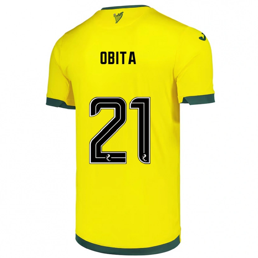 Danxen Herren Jordan Obita #21 Gelb Grün Auswärtstrikot Trikot 2025/26 T-Shirt Österreich