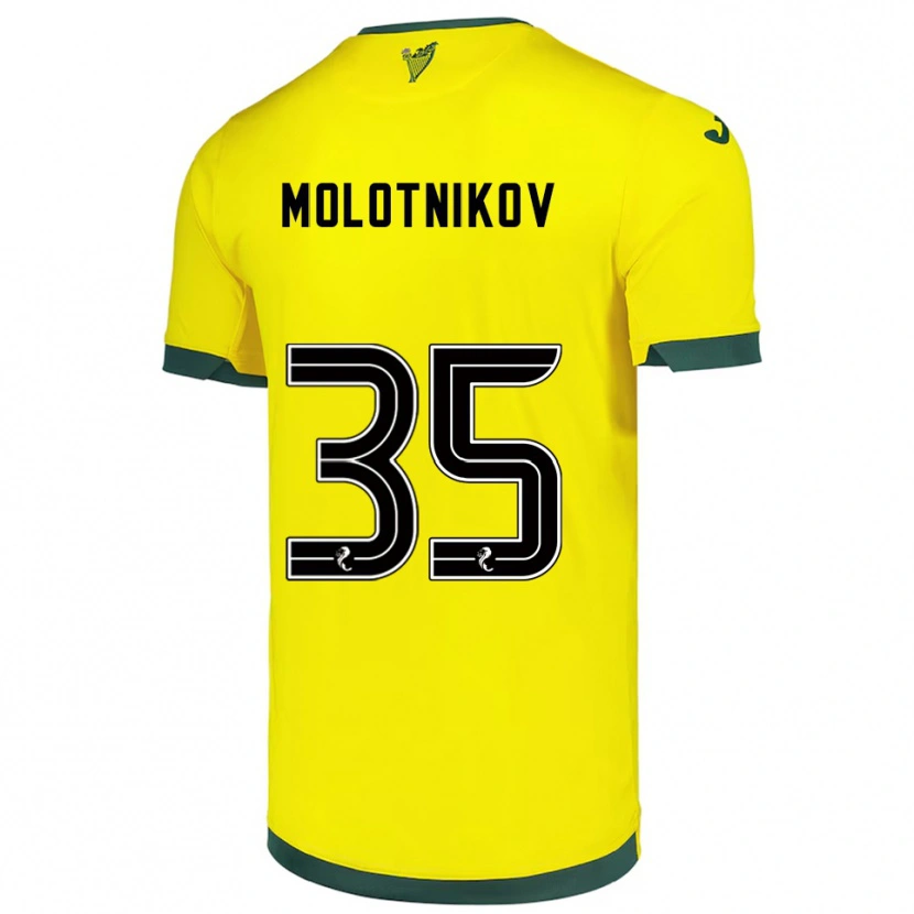 Danxen Herren Rudi Molotnikov #35 Gelb Grün Auswärtstrikot Trikot 2025/26 T-Shirt Österreich