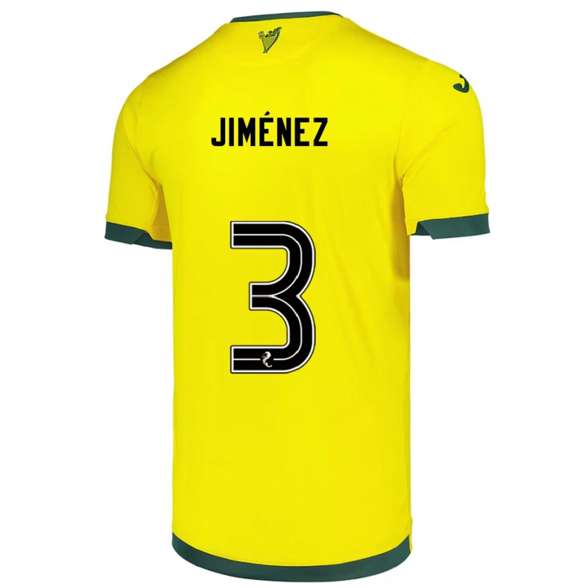 Danxen Herren Logan Jiménez #3 Gelb Grün Auswärtstrikot Trikot 2025/26 T-Shirt Österreich