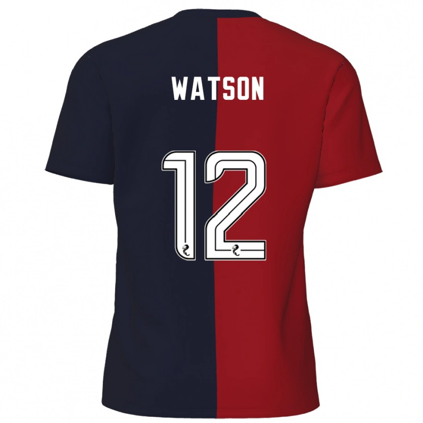 Danxen Herren David Watson #12 Rot Marine Auswärtstrikot Trikot 2025/26 T-Shirt Österreich