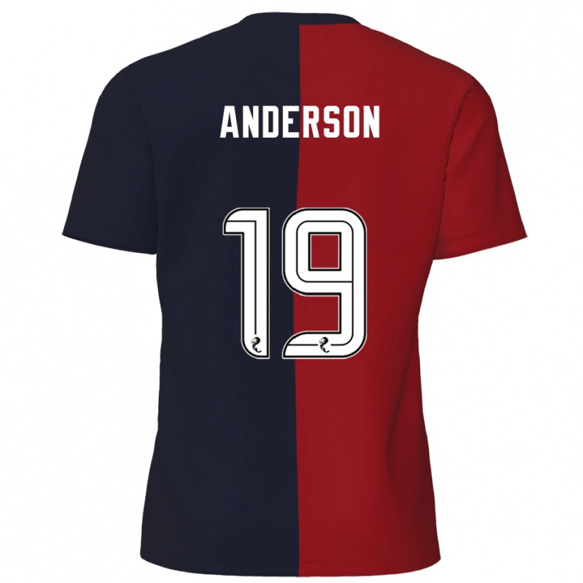 Danxen Herren Bruce Anderson #19 Rot Marine Auswärtstrikot Trikot 2025/26 T-Shirt Österreich