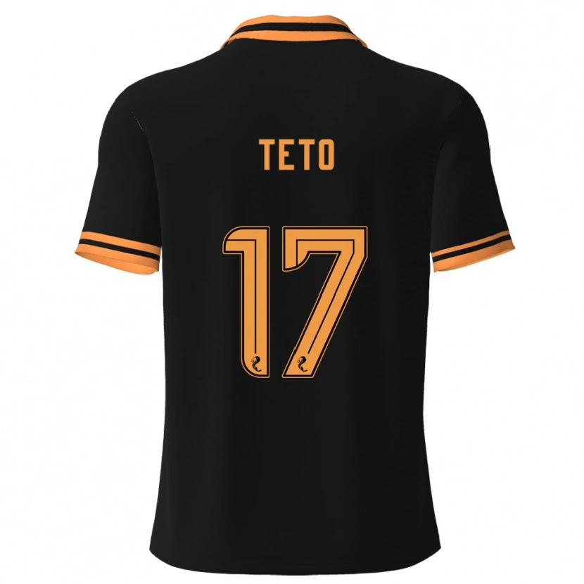 Danxen Herren Aphelele Teto #17 Schwarz Gelb Auswärtstrikot Trikot 2025/26 T-Shirt Österreich
