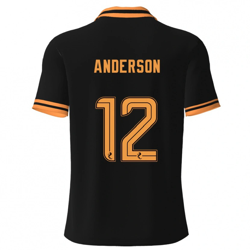 Danxen Herren Rhys Anderson #12 Schwarz Gelb Auswärtstrikot Trikot 2025/26 T-Shirt Österreich