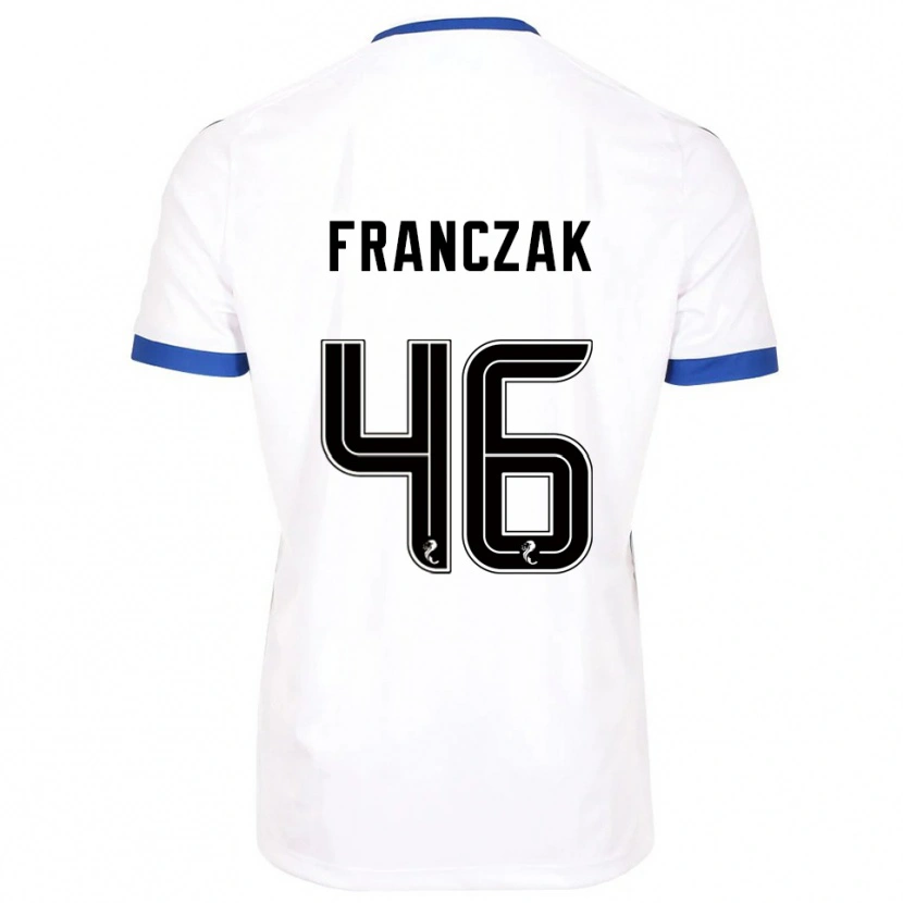 Danxen Herren Franciszek Franczak #46 Weiß Blau Auswärtstrikot Trikot 2025/26 T-Shirt Österreich