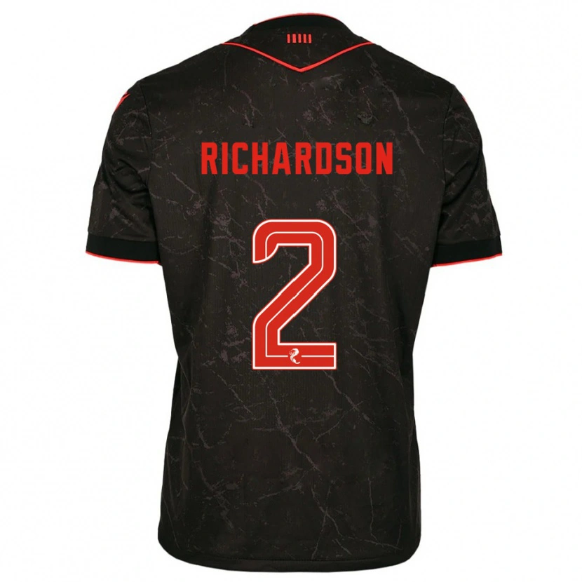 Danxen Herren Jayden Richardson #2 Schwarz Rot Auswärtstrikot Trikot 2025/26 T-Shirt Österreich