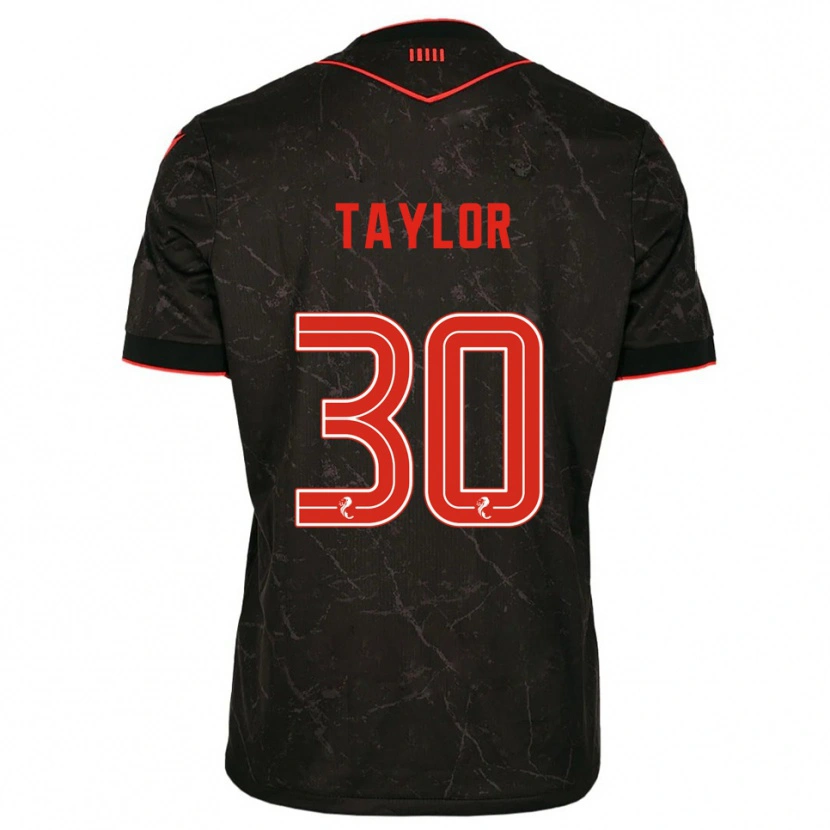 Danxen Herren Fraser Taylor #30 Schwarz Rot Auswärtstrikot Trikot 2025/26 T-Shirt Österreich