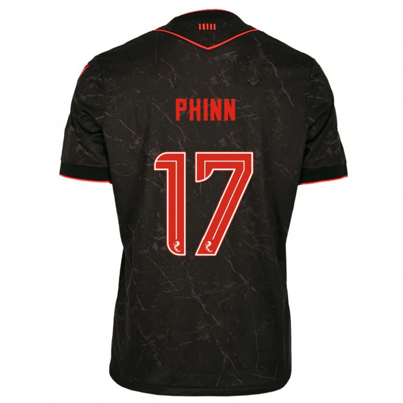 Danxen Herren Shaun Phinn #17 Schwarz Rot Auswärtstrikot Trikot 2025/26 T-Shirt Österreich