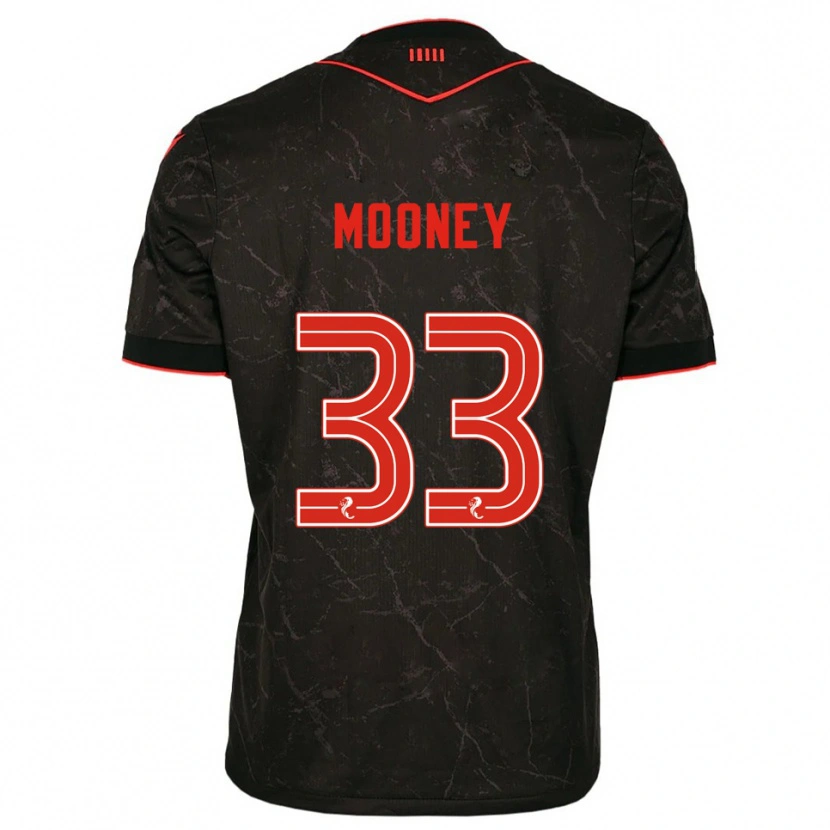 Danxen Herren Evan Mooney #33 Schwarz Rot Auswärtstrikot Trikot 2025/26 T-Shirt Österreich
