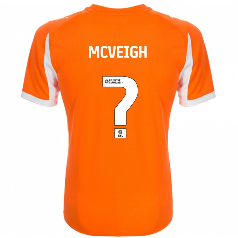 Danxen Damen Conor Mcveigh #0 Orange Weiß Heimtrikot Trikot 2025/26 T-Shirt Österreich