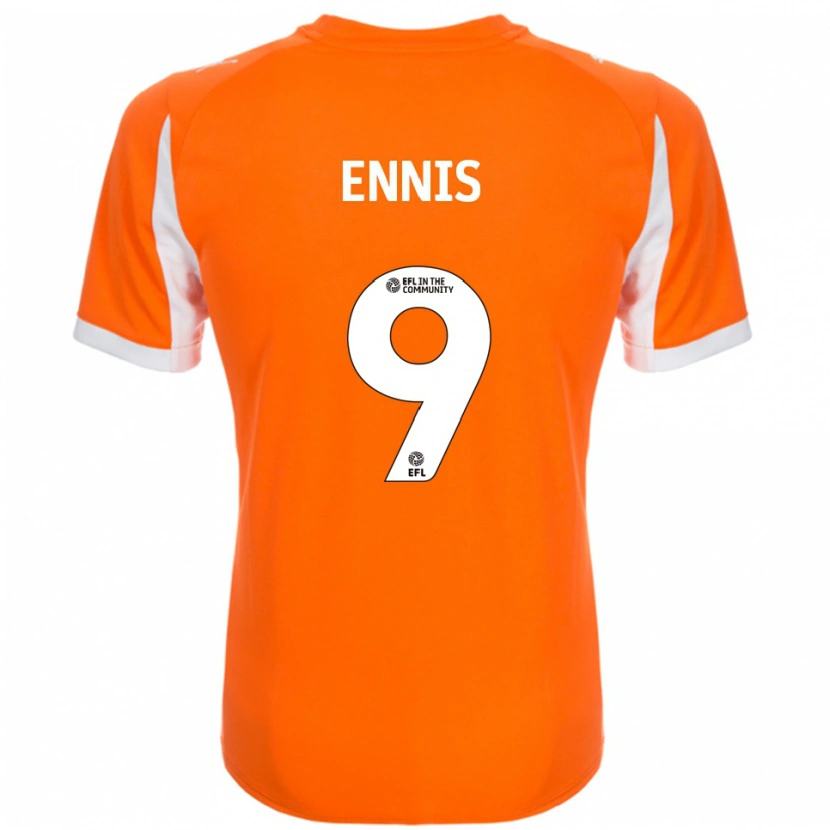 Danxen Damen Niall Ennis #9 Orange Weiß Heimtrikot Trikot 2025/26 T-Shirt Österreich