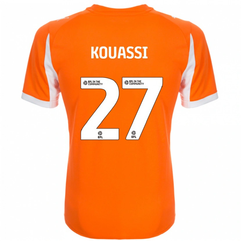 Danxen Damen Kylian Kouassi #27 Orange Weiß Heimtrikot Trikot 2025/26 T-Shirt Österreich