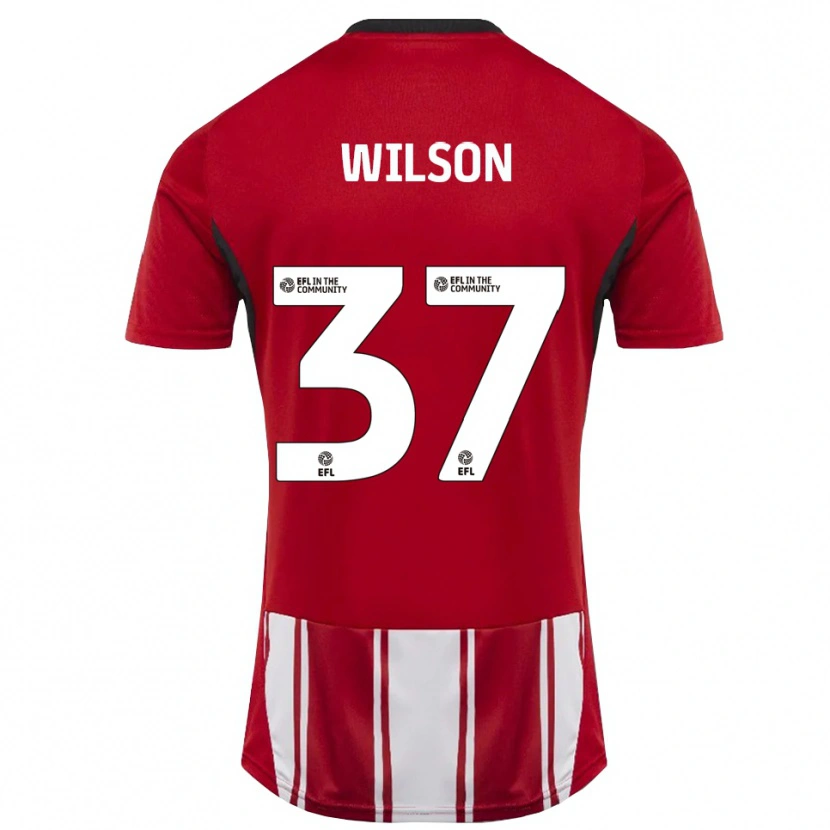 Danxen Damen Kieran Wilson #37 Rot Weiß Schwarz Heimtrikot Trikot 2025/26 T-Shirt Österreich
