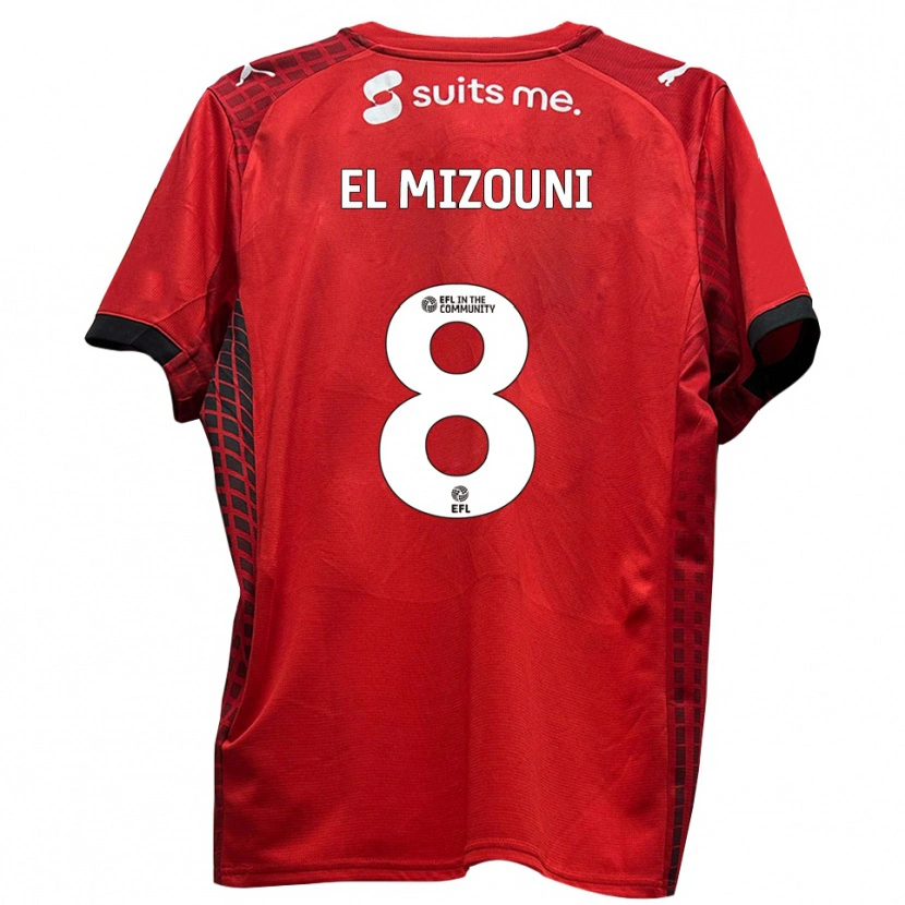 Danxen Damen Idris El Mizouni #8 Rot Schwarz Heimtrikot Trikot 2025/26 T-Shirt Österreich