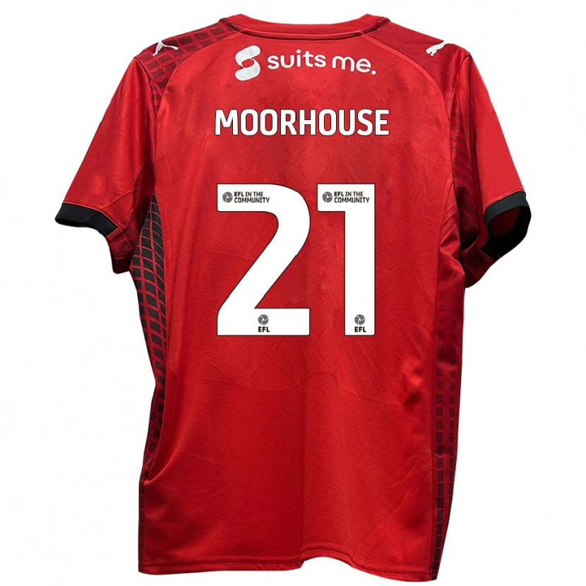 Danxen Damen Jack Moorhouse #21 Rot Schwarz Heimtrikot Trikot 2025/26 T-Shirt Österreich