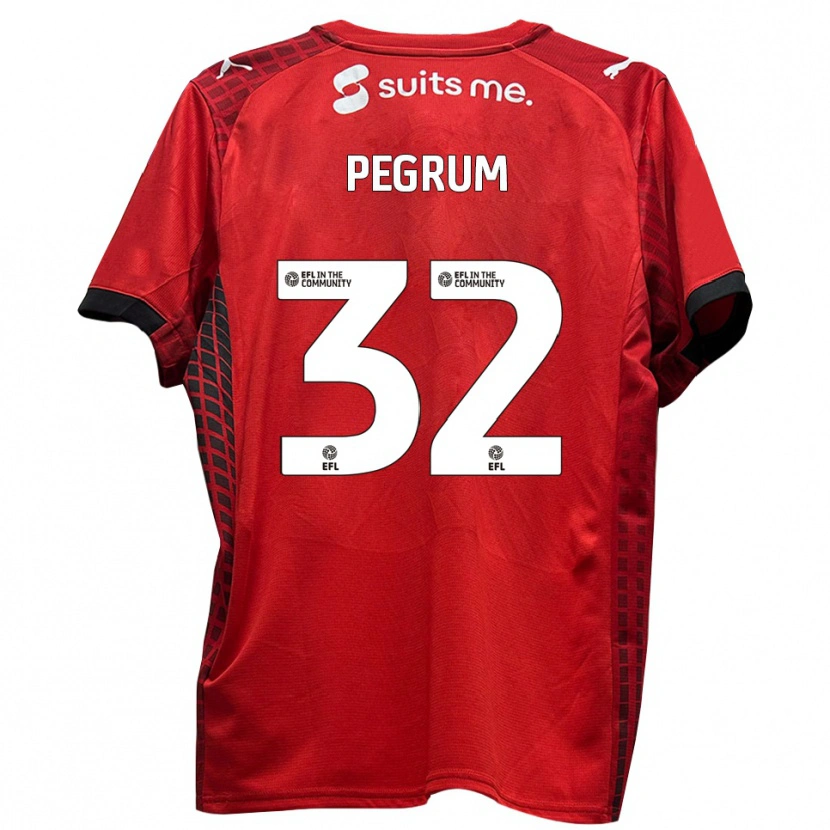 Danxen Damen Charlie Pegrum #32 Rot Schwarz Heimtrikot Trikot 2025/26 T-Shirt Österreich