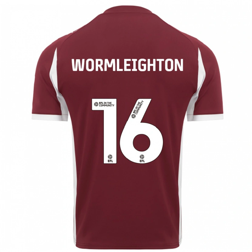 Danxen Damen Joe Wormleighton #16 Burgunderrot Weiß Heimtrikot Trikot 2025/26 T-Shirt Österreich