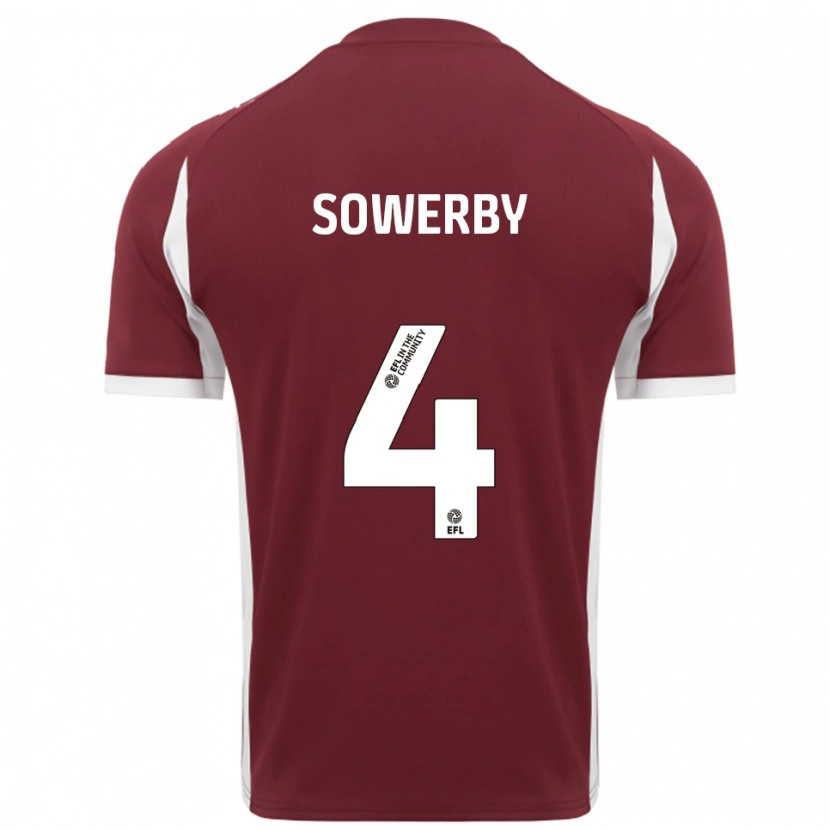 Danxen Damen Jack Sowerby #4 Burgunderrot Weiß Heimtrikot Trikot 2025/26 T-Shirt Österreich
