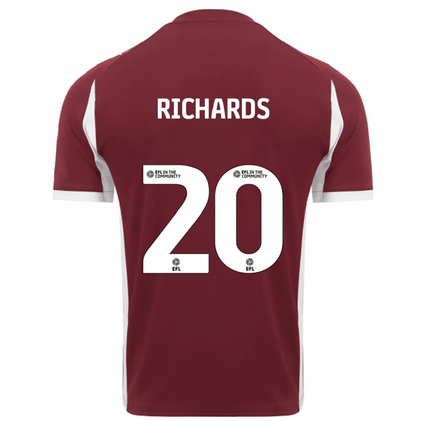 Danxen Damen Mia Richards #20 Burgunderrot Weiß Heimtrikot Trikot 2025/26 T-Shirt Österreich