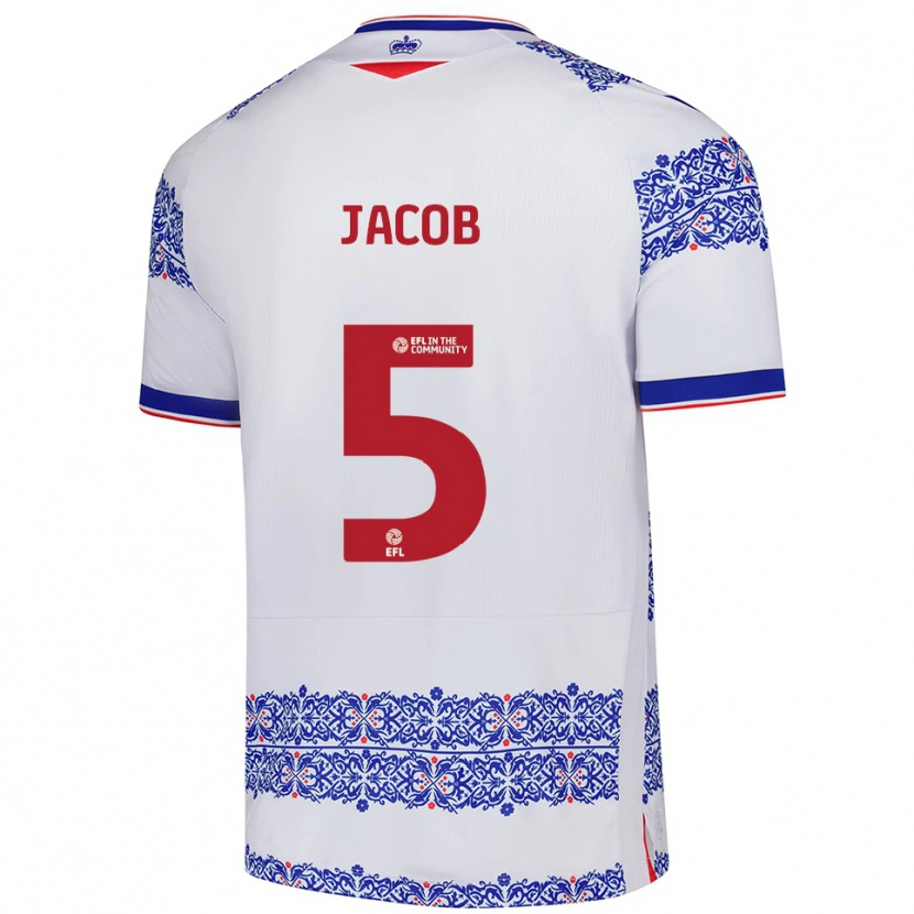 Danxen Damen Matty Jacob #5 Weiß Blau Heimtrikot Trikot 2025/26 T-Shirt Österreich