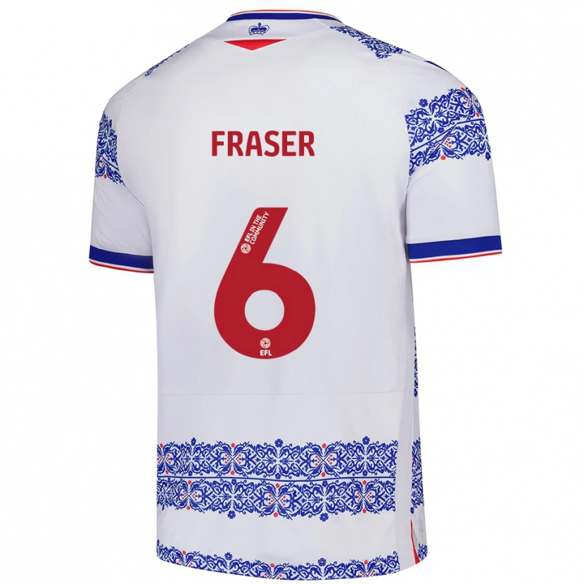 Danxen Damen Liam Fraser #6 Weiß Blau Heimtrikot Trikot 2025/26 T-Shirt Österreich